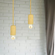 Pendul tavan, ceramica, Bej, fara bec, E27, dimensiune 50 x 95 x 1050 mm