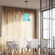 Pendul tavan, forma prisma, fara bec, E27, 320 x 270 mm, Albastru