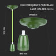 Pendul tavan, Portelan, fara bec, E27, 47 x 64 x 680 mm, Verde