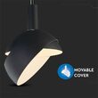 Pendul tavan, E14, fara bec, Negru, Plastic/Aluminiu, 180 x 100 x 1200 mm