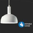 Pendul tavan, E14, fara bec, Alb, Plastic/Aluminiu, 180 x 100 x 1200 mm