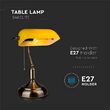 Lampa de birou Clasic Yellow E27, 180 x 260 x H360 mm, Sticla/Metal, max 60W
