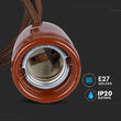 Pendul tavan, Portelan, fara bec, E27, 47 x 64 x 680 mm, Maro