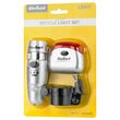 Set lumini bicicleta, fata si spate, Baterie 6 x AA, 115 x 38 x 38 mm