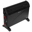 Convector electric negru, Termostat, 3 trepte de putere 750 / 1250 / 2000 W, Lungime cablu de alimentare 150 cm