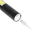 Lanterna cu led multifunctionala, Acumulator, 285 lm, Aluminiu, Ciocan de urgenta, IP20
