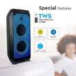 Boxa portabila, 40 W, lumini led RGB, BT/FM/AUX, telecomanda, 320x310x685 mm