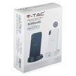 Powerbank cu stand de incarcare, Wireless 8000mAh, 2x USB, USB-C, Alb, 2.1 A, 5 W