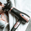 Uscator de par cu functie de ionizare, 2200 W, Negru, 3 trepte de temperatura, 2 viteze, Concentrator si difuzor, Functie cool shoot