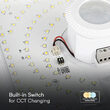 Plafoniera led cu senzor de miscare, Patrata, 12 W, IP20, 1100 lm, culoare lumina 3 in 1, 250 x 250 mm
