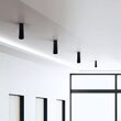 Aplica led cu soclu GU10, Fara bec, Rotunda, Aluminiu, 197 x 59.5mm, IP20, Negru