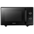 Cuptor cu microunde Toshiba 700 W, capacitate 20 l, Timer, Negru, 5 trepte de putere, functie grill