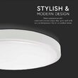 Plafoniera led cu senzor de miscare, Interior/Exterior IP44, 4000K, 2400 lm, 24 W, dimensiune 295 x 65 mm, Alba
