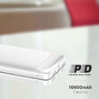 Powerbank Fast Charge, 10000mAh, 2x USB, USB-C, Alb, 3 A, 22.5 W
