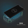 Powerbank cu incarcare solara, 30000mAh, 2x USB, USB-C, Negru, 3 A, 20 W