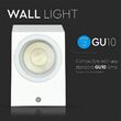 Aplica led cu soclu 2xGU10, Fara bec, patrat, max 35W, Aluminiu, 150 x 68 x 92 mm, IP44