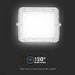 Proiector led cu incarcare solara 10 W, 800 lm, 6400K, IP65, Aluminiu, Alb