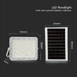 Proiector led cu incarcare solara 15 W, 1200 lm, 6400K, IP65, Aluminiu, Alb