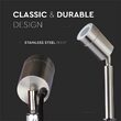 Aplica inox cu tarus, fara bec, GU10, 60 x 420 mm, IP65, Argintiu