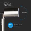 Aplica inox cu tarus, fara bec, GU10, 60 x 420 mm, IP65, Argintiu