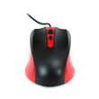 Mouse optic cu fir, USB, 1000dpi, negru/rosu