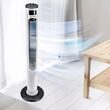 Ventilator turn cu afisare temperatura, 3 viteze, 55 W, Timer, Inaltime 120 cm, Telecomanda