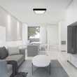 Plafoniera patrata cu senzor de miscare, Negru 30W, lumina neutra 4000K, IP44, 3000 lm, 420x420 mm