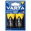Set 2 baterii alcaline Varta Superlife, R20, marime D, 1.5 V