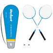 Set badminton, 2 rachete si 2 fluturasi, 65.5 x 20.5 cm, husa cu curea reglabila