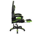 Scaun gaming, Negru/Verde, max 150 kg, 2 x perne, 5 roti, Spatar reglabil 145°, Inaltime reglabila sezut 42-52 cm