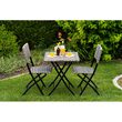 Set masa cu 2 scaune pliabile pentru terasa sau balcon, max 120 kg