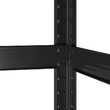 Raft metalic galvanizat, Modular, 5 polite MDF, 150 kg/polita, 180 x 90 x 40 cm, Negru