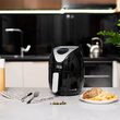 Friteuza cu aer cald, digitala, 1.8 Litri, 1000W, 3 Programe, Timer, Negru