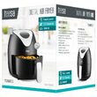 Friteuza cu aer cald, digitala, 1.8 Litri, 1000W, 3 Programe, Timer, Negru