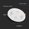 Plafoniera led cu unghi reglabil 10W, 6400k alb rece, rotunda 96 mm, 1075 lm