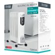 Calorifer electric 9 elementi, 3 trepte de incalzire, 2000 W, termostat reglabil