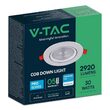 Plafoniera led cu unghi reglabil 30W, 6400k alb rece, rotunda 225 mm, 2920 lm