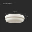 Plafoniera led, Interior/Exterior IP54, 3000K, 1160 lm, 12 W, dimensiune 151 x 38 mm, Alba, Rotunda