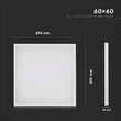 Panou led 36W, 2in1, 60x60cm, 3960 lm, 6400k alb rece