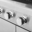 Gratar cu 3 arzatoare pe gaz, 10.8 kW, Teesa BBQ, Inox/Fonta, Otel, 4 x roti