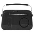 Radio portabil FM, Retro Black, USB, AUX, Antena telescopica, 210 x 80 x 160mm