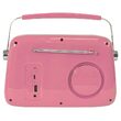 Radio portabil FM, Retro Pink, USB, AUX, Antena telescopica, 210 x 80 x 160mm