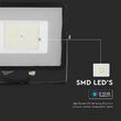 Proiector led, 50W, 6500K, IP65, 5750 lm, Negru, 223 x 188 x 28 mm, cip samsung