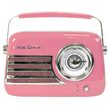 Radio portabil FM, Retro Pink, USB, AUX, Antena telescopica, 210 x 80 x 160mm