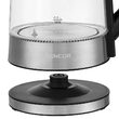 Fierbator electric cordless, Sticla si Inox 1.7l, putere 2200 W, cana gradata, iluminare colorata