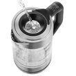 Fierbator electric cordless, Sticla si Inox 1.7l, putere 2200 W, cana gradata, iluminare colorata