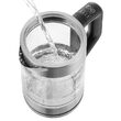 Fierbator electric cordless, Sticla si Inox 1.7l, putere 2200 W, cana gradata, iluminare colorata