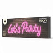 Reclama luminoasa Let’s Party, 41.5x1.6x13.5 cm, alimentare USB, 100 lm