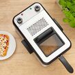 Friteuza inox 2200 W, capacitate 3.2 l, maner detasabil