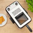 Friteuza inox 2200 W, capacitate 3.2 l, maner detasabil